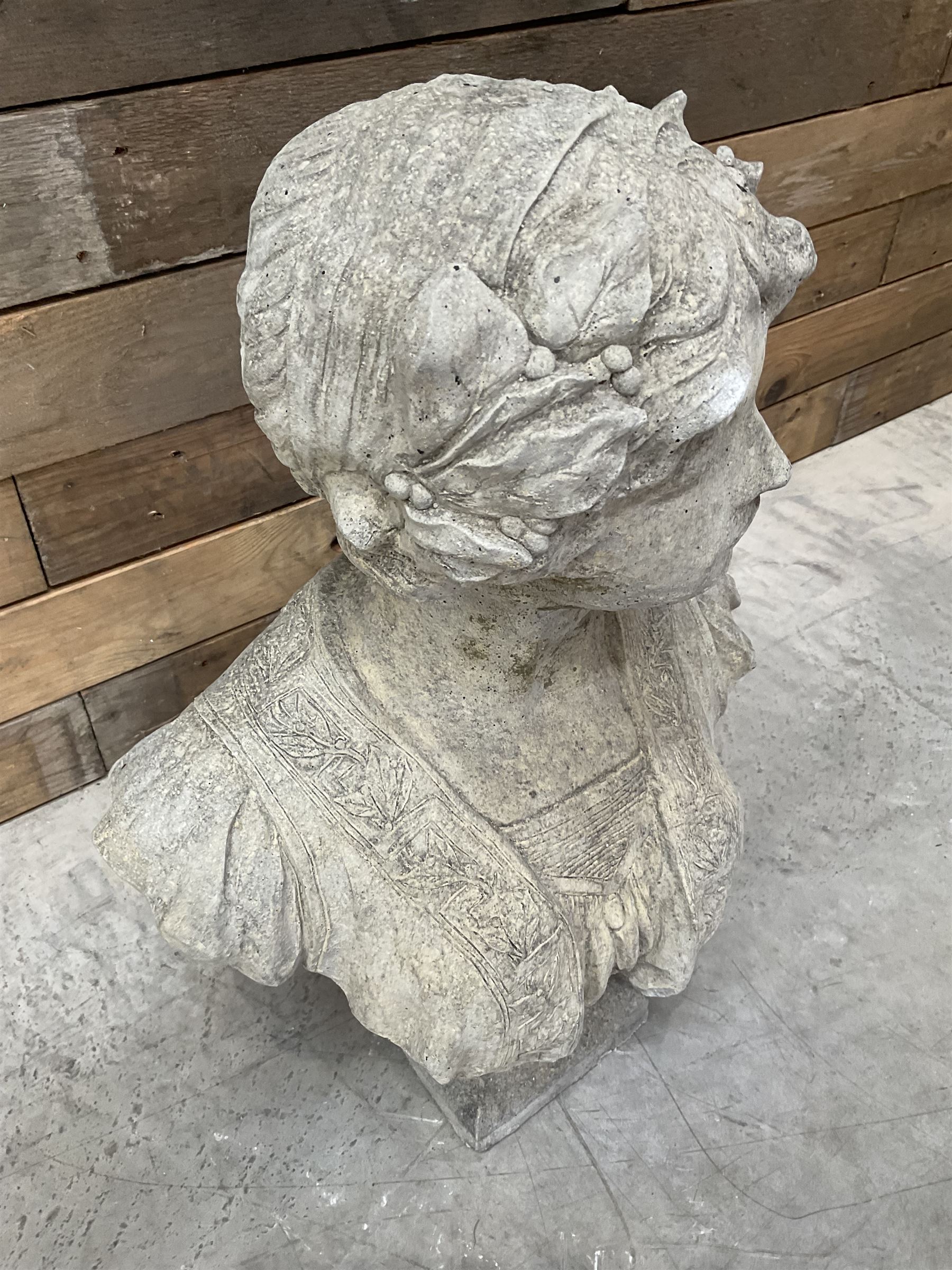 Victorian design cast bust depicting Marie-Anne