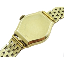  14ct gold bracelet wristwatch by Lange Glasshutte SA. hallmarked 25.65gm  