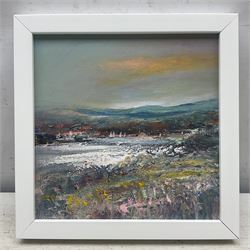 Peter Hodson (British Contemporary): Lake and Harbour Landscapes, four oils on board signed max 22cm x 22cm (4)