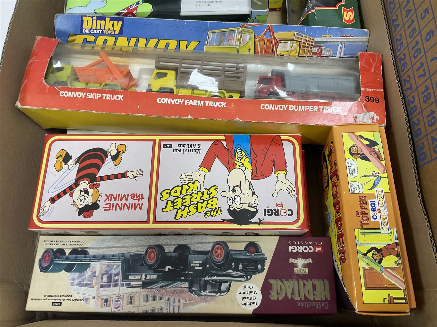 Various makers - collection of nearly forty boxed or carded die-cast models by Dinky, Corgi, Efsi etc including TV/Film related, Comics, Eddie Stobart, advertising and promotional etc