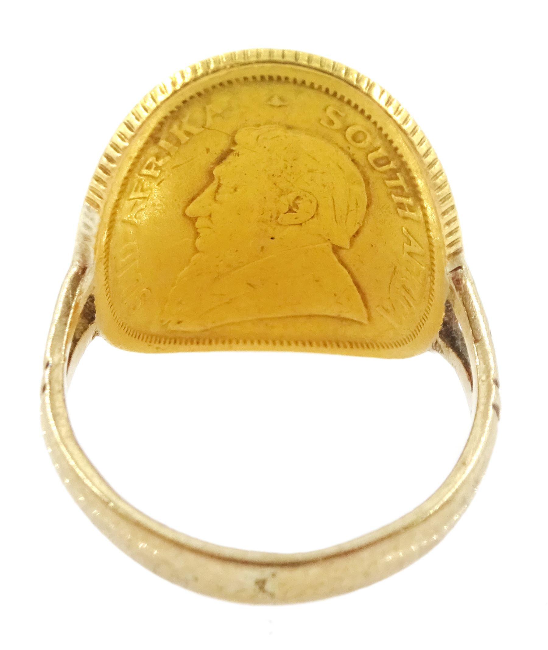 South Africa 1980 1/10 Krugerrand coin ring