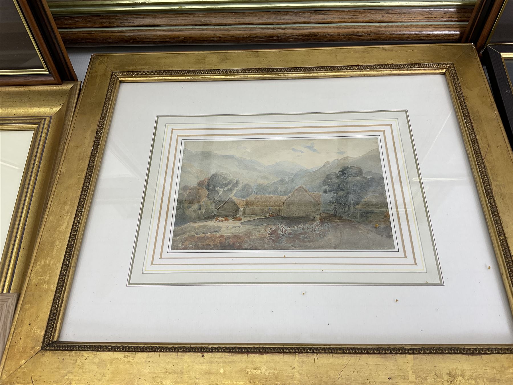 Collection of watercolours variously signed together with a set of Frank Meadow Sutcliff photographs etc (11)