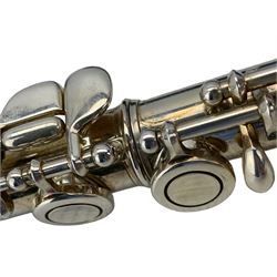 Buffet Crampton & Co Cooper Series II silver plated flute, Serial No.020804739 in hard case and outer carrying case