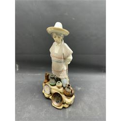 Lladro figure, Mexican pot seller no5080, H30cm