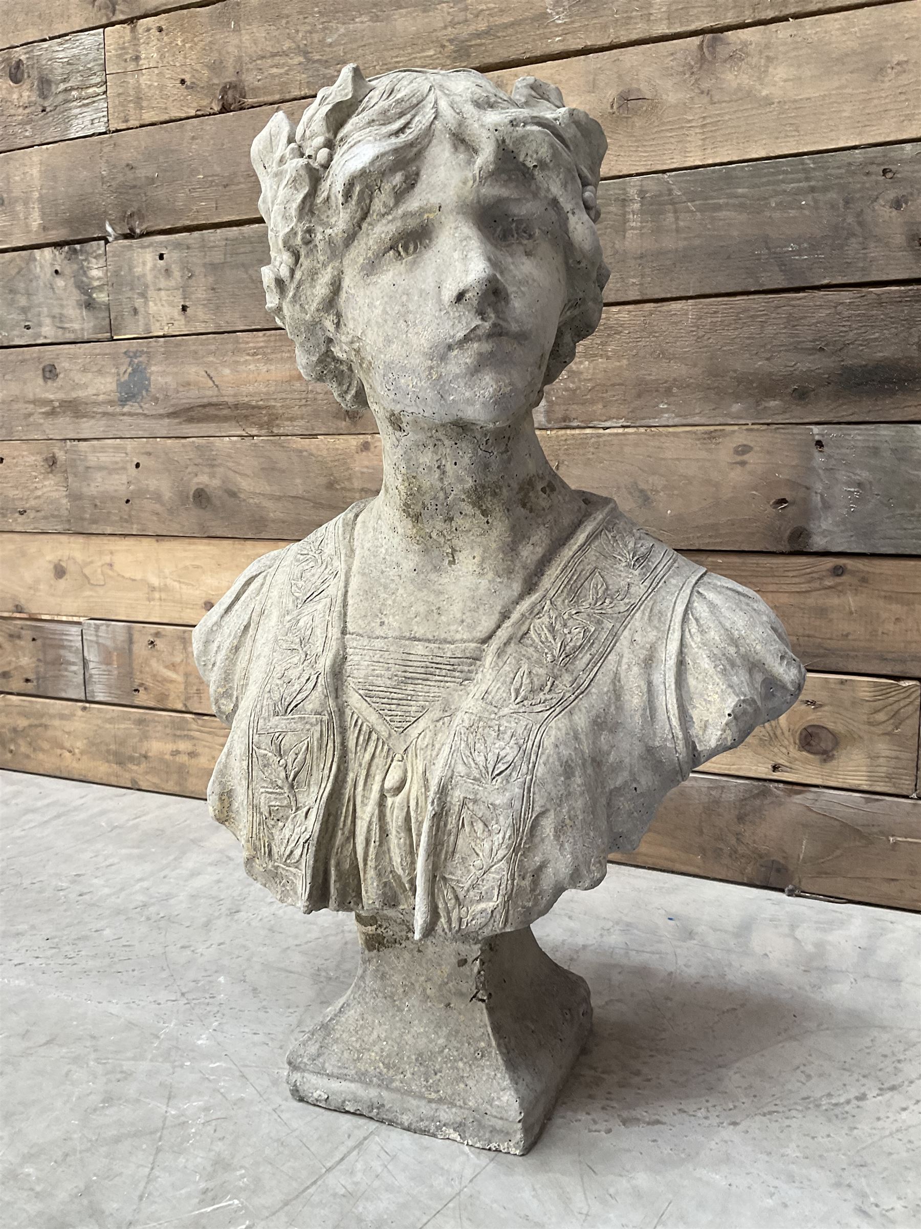 Victorian design cast bust depicting Marie-Anne