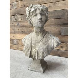 Victorian design cast bust depicting Marie-Anne