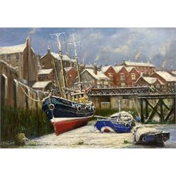 Jack Rigg (British 1927-2023): 'Christmas Eve - Whitby', oil on canvas signed and dated 2012, titled verso 41cm x 58cm