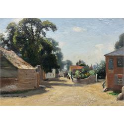 Walter Henry Goldsmith (British 1857-1943): 'A Berkshire Village', oil on board signed and dated 1900, titled verso 25cm x 35cm