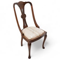 Pair of Hepplewhite design dining chairs; early 20th century mahogany side chair (3)