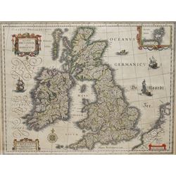 Willem Janszoon Blaeu (Dutch 1571-1638): 'Magnae Britanniae et Hiberniae Tabula', 17th cen...