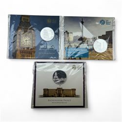 Three The Royal Mint United Kingdom fine silver one-hundred pound coins, dated 2015 'Big B...