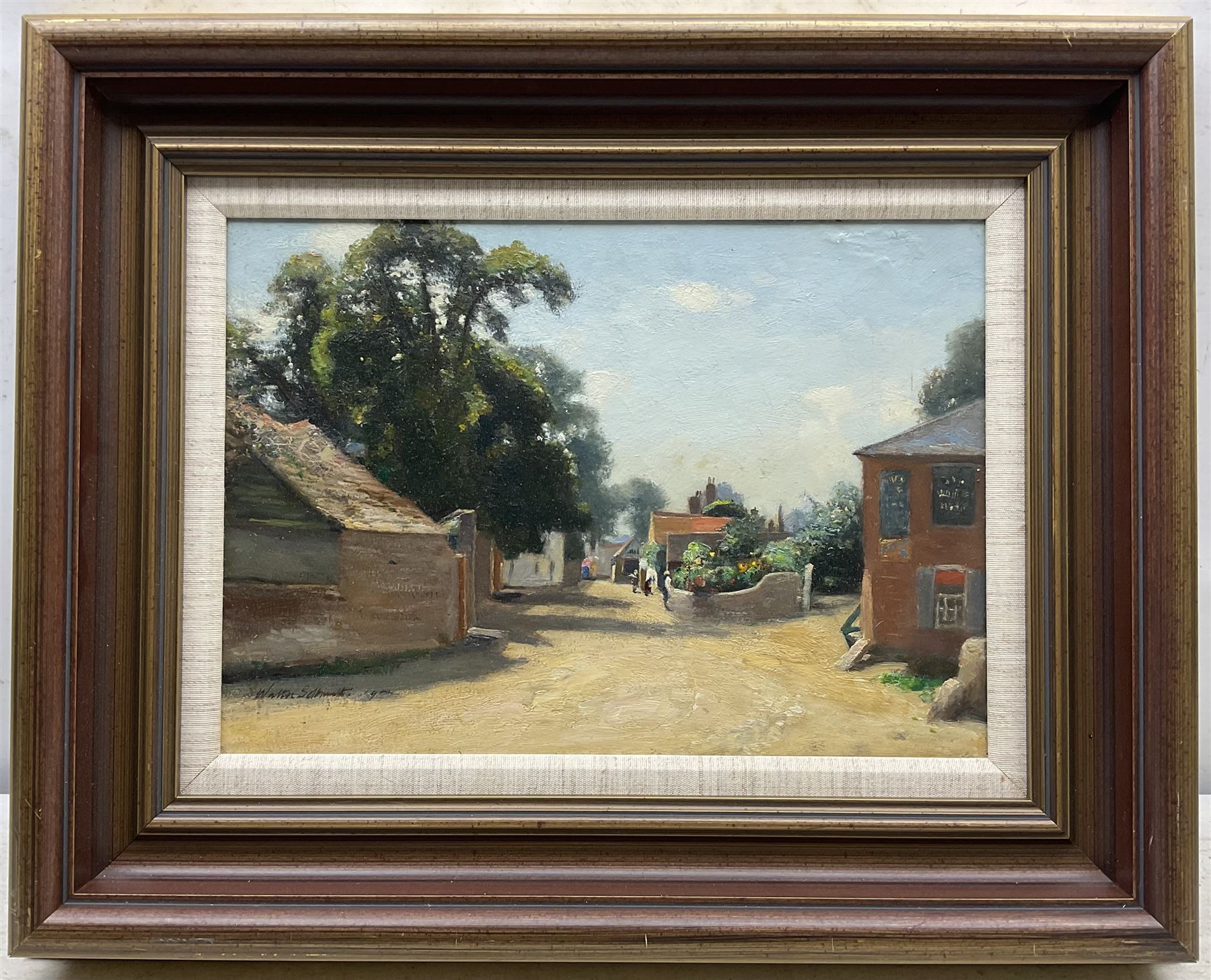 Walter Henry Goldsmith (British 1857-1943): 'A Berkshire Village', oil on board signed and dated 1900, titled verso 25cm x 35cm