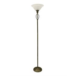 Brushed metal uplighter lamp