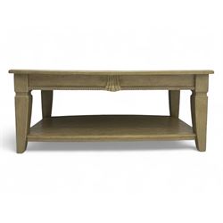 Brunswick - washed oak finish two-tier coffee table