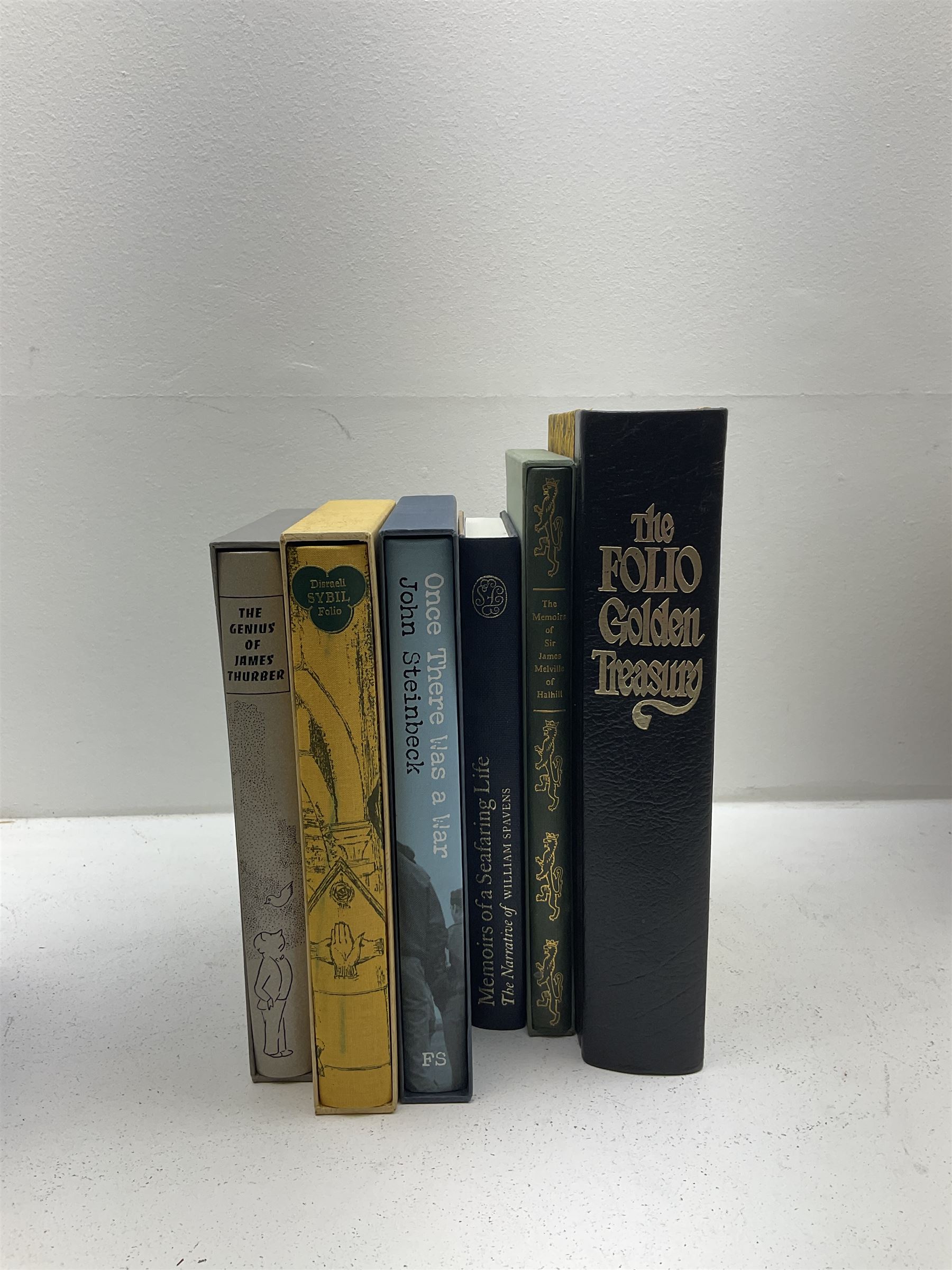 Folio Society; twenty six volumes, including The Folio Book of Humorous Verses, ,Once There Was War, The Knight in Panther Skin, Mansfield Park etc 