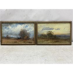 Henry John Sylvester Stannard (British 1870-1951): Midday and Evening Landscapes, pair watercolours signed 18cm x 29cm (2)