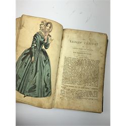 The Ladies' Cabinet of Fashion, Music and Romance. Three volumes. 1840/41/42. Hand coloured fashion plates. Uniformly bound in half morocco; together with The Weekly Belle Assemblee. Bound Literature and Fashion periodical. December - June 1835 (4)