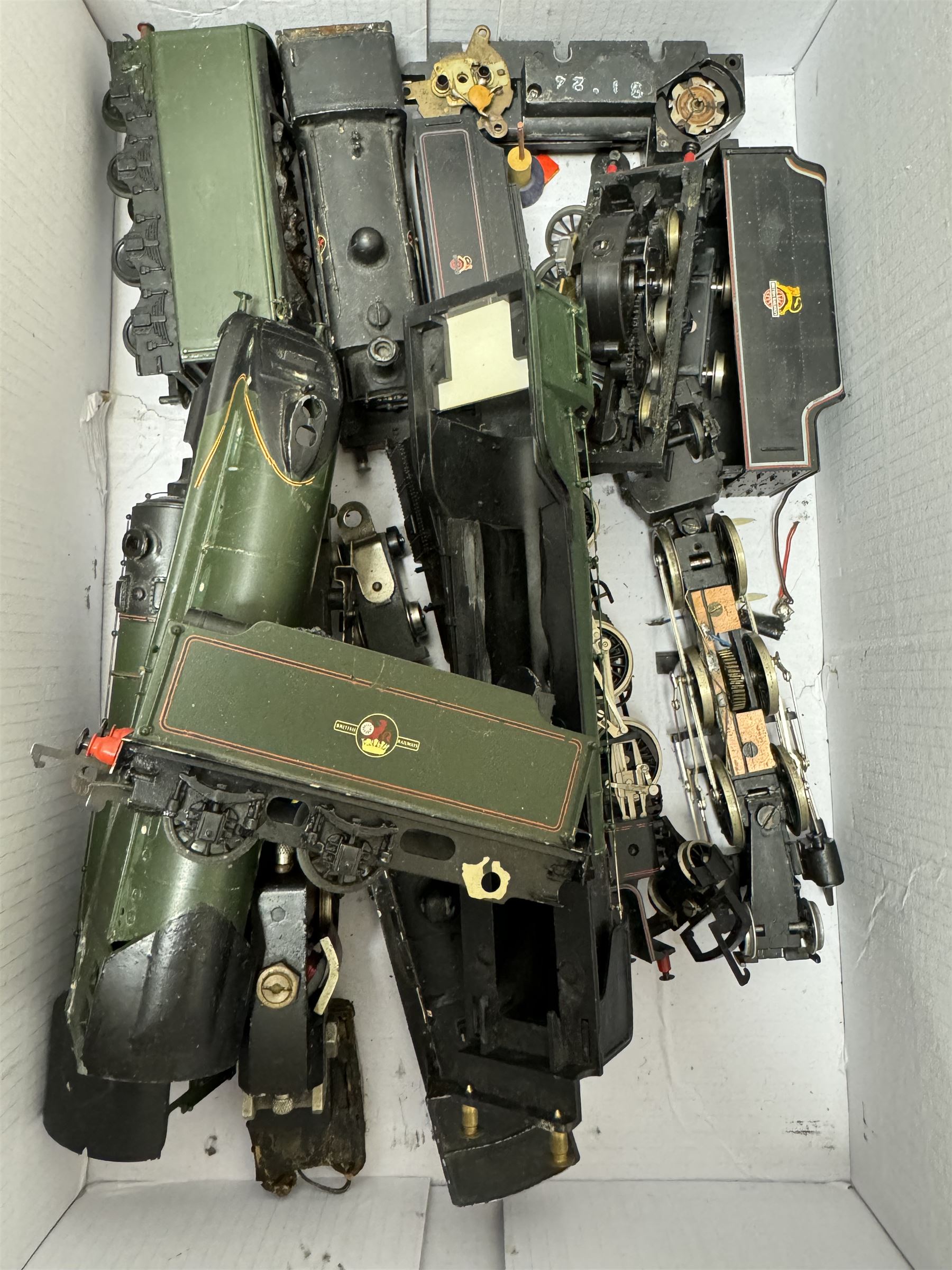 Collection of '00' gauge part built locomotives and parts, including Hornby and Lima examples