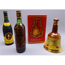  Bell's Specially Selected Old Scotch Whisky, 262/3floz 70proof in Wade decanter and red box, Marqueres de Caceres Gran Reserva Rioja 1978, 12.5%vol and Faustino Rioja 1996, 13%vol, both 75cl, 3btls  