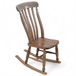 19th century beech and elm rocking chair