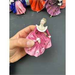 Fourteen Royal Doulton figures, including Bo Peep HN1811, Summer HN5322, Patricia HN3365 etc 