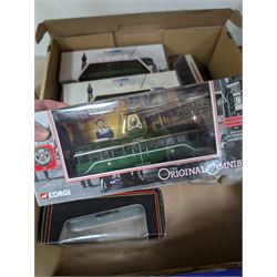 Collection of diecast vehicles, including Corgi Bosch Platinum Truck, Corgi Original Omnibus and Commercial examples, etc