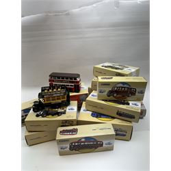 Fifteen limited edition Corgi Classic Public Transport vehicles, together with a 10th Anniversary Corgi Collector Club Scammell Scarab, Routemasters in Exile The North four bus collection and a Classic Commercials Bedford OB Edinburgh, all boxed with certificates (18)