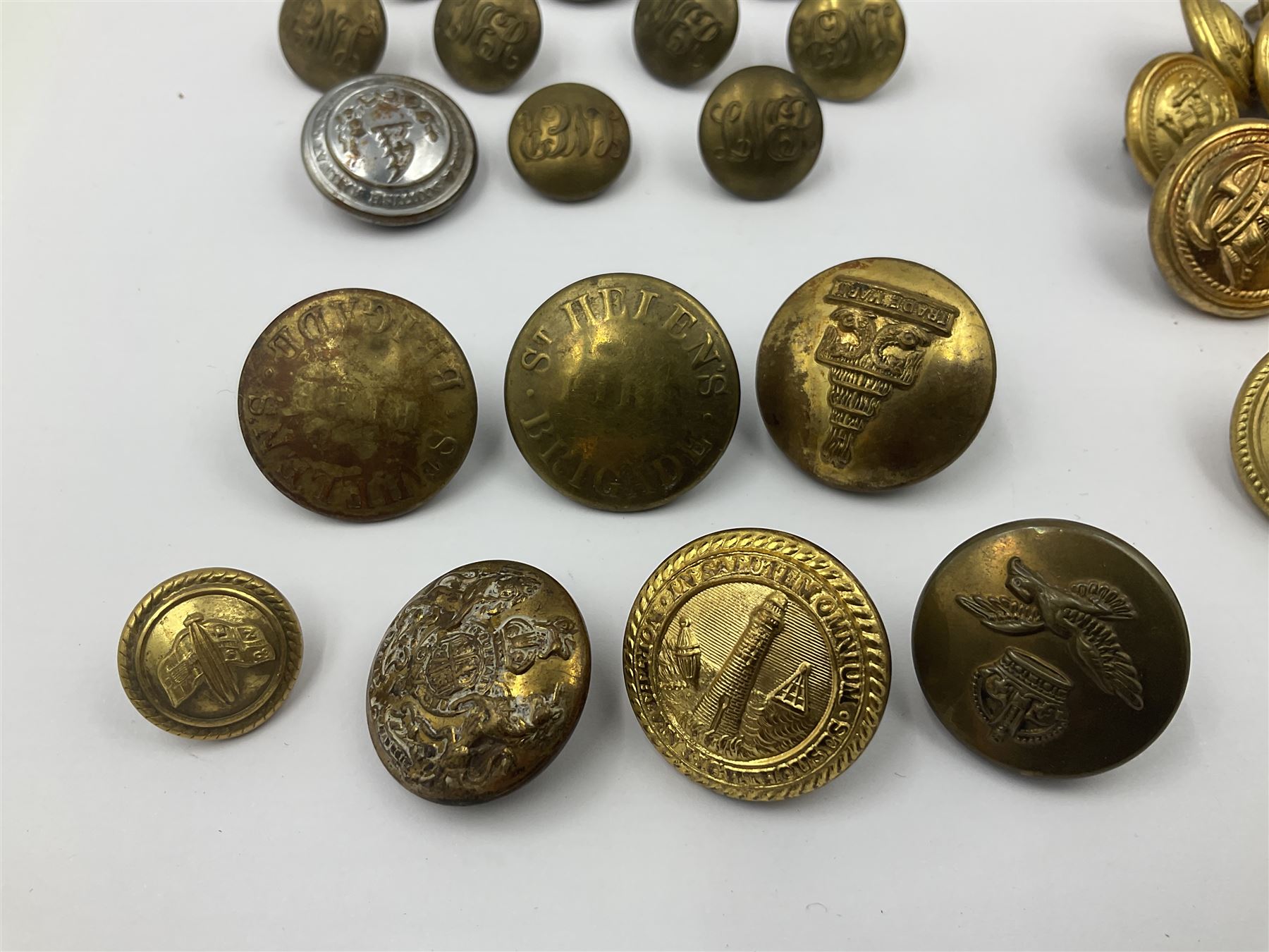 Collection of Royal Navy, Railway, St Helens Brigade and other uniform buttons