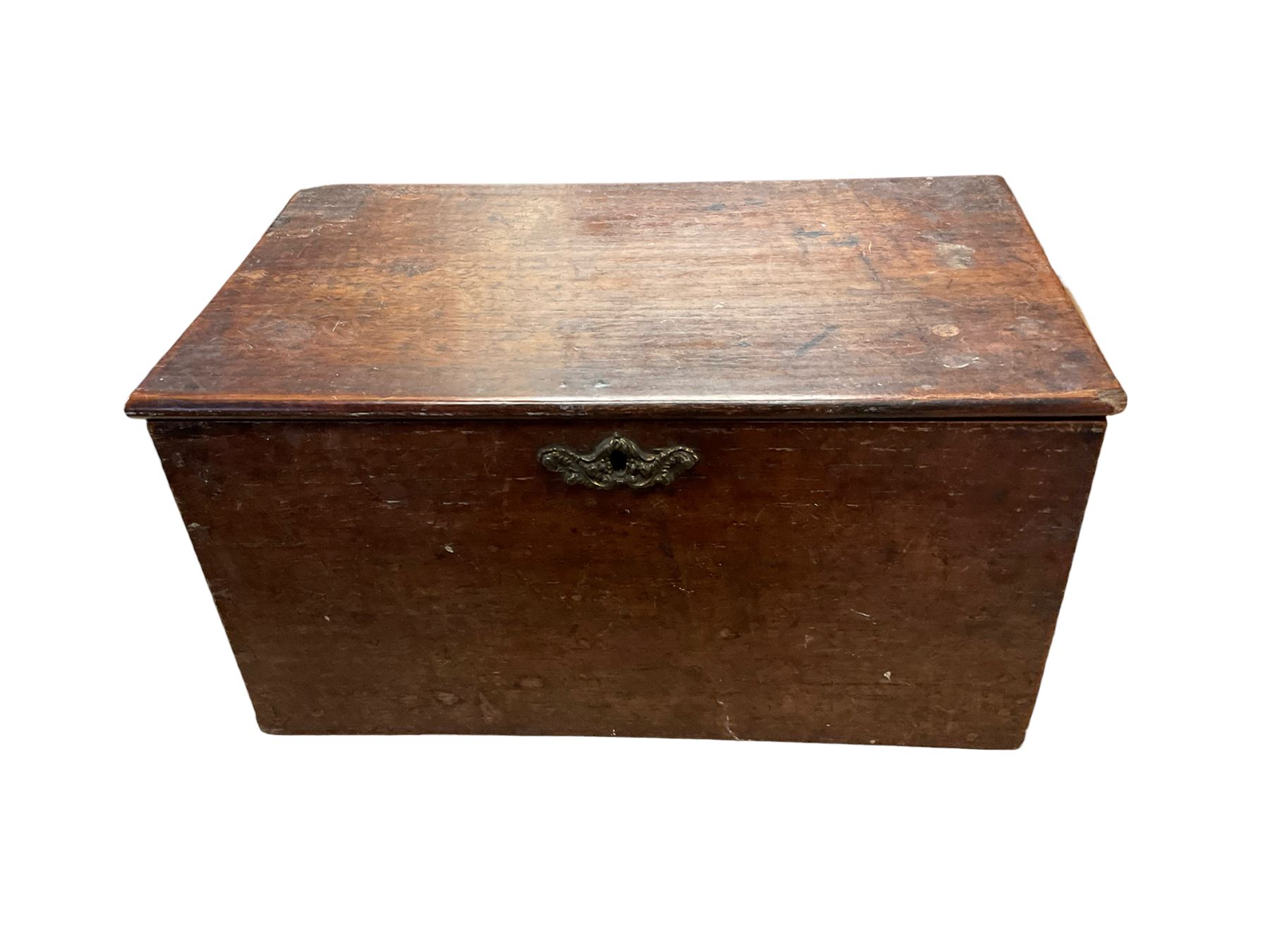 Oak writing box, together with another oak box, canteen of cutlery and other collectables 