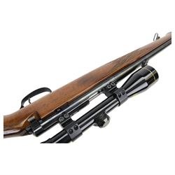 SECTION 1 FIREARMS CERTIFICATE REQUIRED - Anschutz .22lr 1422 bolt action rifle, with 58cm smooth barrel, chequered pistol grip stock, fitted with Nikko Stirling Silver Crown 4 x 40 scope, overall L110cm, serial no.12567625