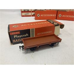 Playcraft Railways HO/OO gauge - boxed rolling stock and accessories comprising coaches, wagons and a small amount of track; all boxed (13)