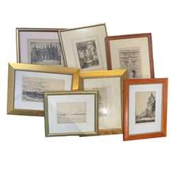 Large collection of etchings including those by Tom Maxwell, Marion Rhodes, Freda Marston, Tom Whitehead etc. (approx. 20)