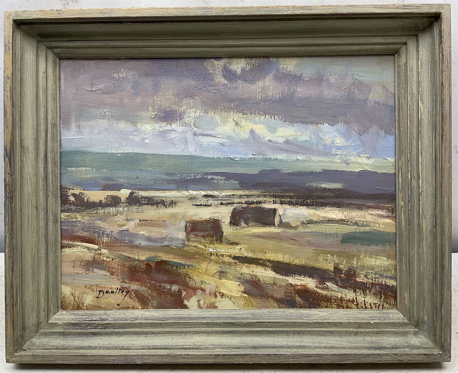 William B Dealtry (British 1915-2007): Farmhouses, oil on board signed 26cm x 35cm 