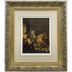 Frank Albert Philips (British 1830-1905): 'The Errant Pupil', oil on panel signed 27cm x 20cm 
Provenance: with Skinner Auctions Boston 5th March 2004 Lot 267; Christies London 6th September 1988 Lot 133 