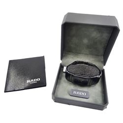 Rado Diastar ceramic quartz wristwatch, Ref. 196.0364.3, boxed