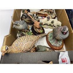 Russell Willis Border Fine Arts figures birds, partridge, A0660, together with Country Artists Goshawk and other similar figures 