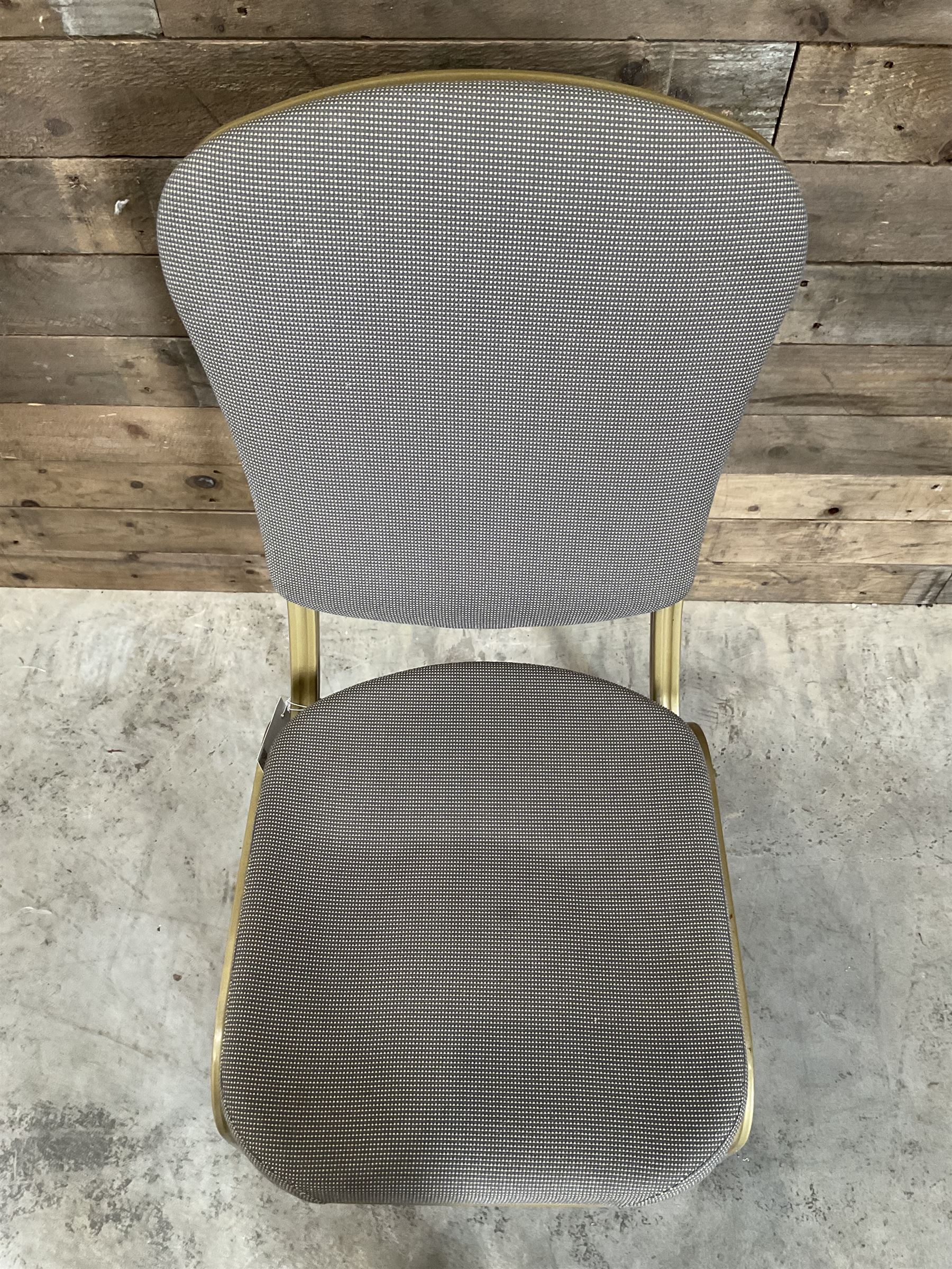 40 x Conference banquet chair, gold metal frame, upholstered seat and back