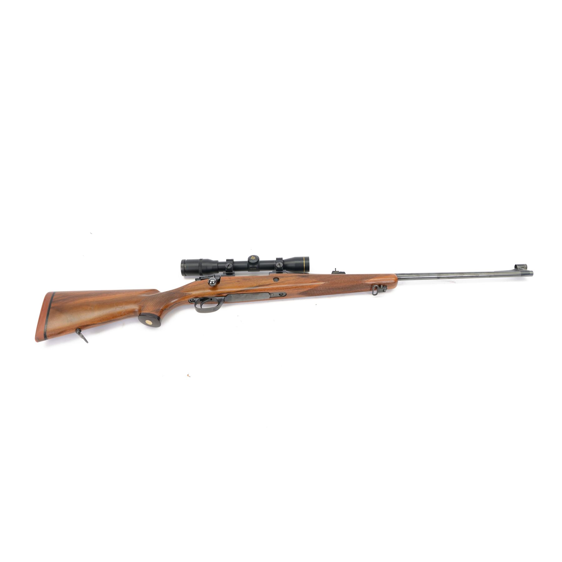 SECTION 1 FIREARMS CERTIFICATE REQUIRED - Parker Hale .308 bolt action rifle, the 62cm barrel, marked with BNP below a crown, fitted with Nikkostirling  Gold Crown Deluxe 4x 32 scope, overall L113cm, serial no. 09198