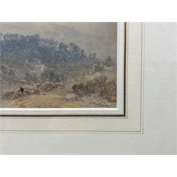 George Weatherill (British 1810-1890): Iburndale Lane Sleights looking towards Blue Bank with the Moors beyond, watercolour signed 12.5cm x 21cm
Provenance: private collection; with Chris Beetles, St. James's, London, label verso