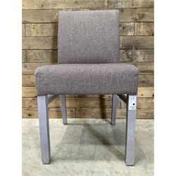 17 x dining chair upholstered in tweed fabric, painted legs