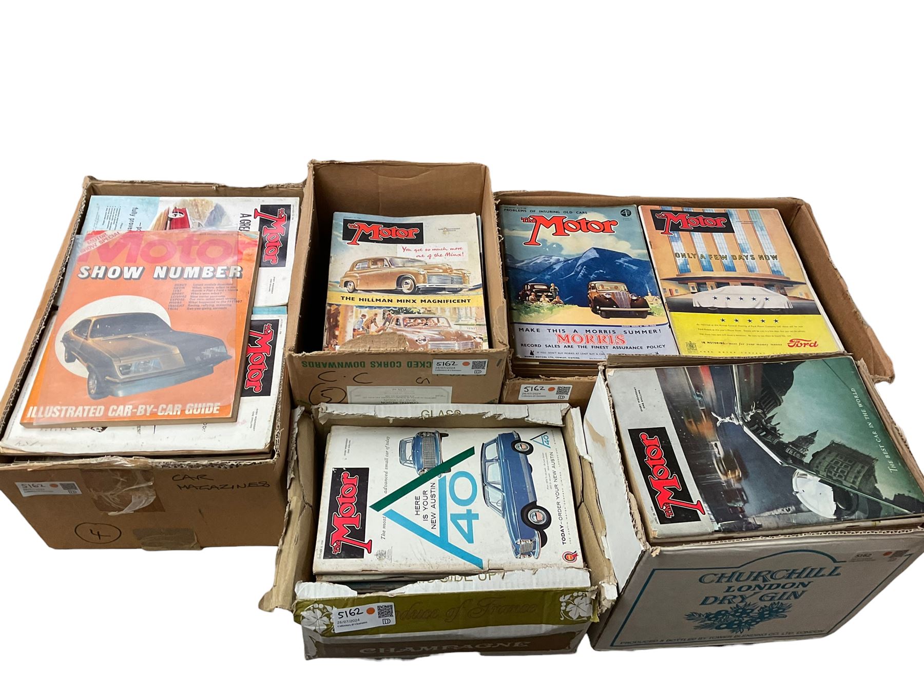 Large collection of The Motor Magazine, in five boxes 