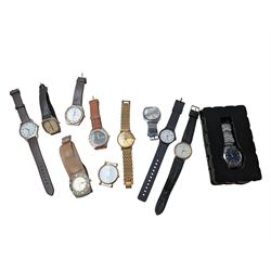 Collection of wristwatches, including Accurist, Casio and Sekonda examples