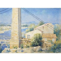 Rear Admiral Humfrey John Bradley Moore RI (British 1898-1985): 'Ardèche' 'Montreuil' 'Seine from Château Gaillard' 'Brimeux near Montreuil' etc, set of seven watercolours variously signed and dated, most titled verso max 36cm x 57cm (7) (unframed) 
Notes: Moore was a friend of Russell Flint's and sitter for one of the rare portraits painted by him - both were members of the Arts Club, and both had served in the Royal Navy during WWI