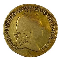 1715 gold full guinea coin, bent