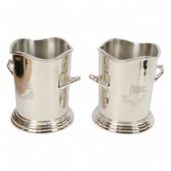 Pair of twin handled reproduction White Star Line wine cooler, H24cm