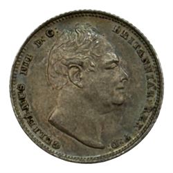 William IIII 1835 silver sixpence coin