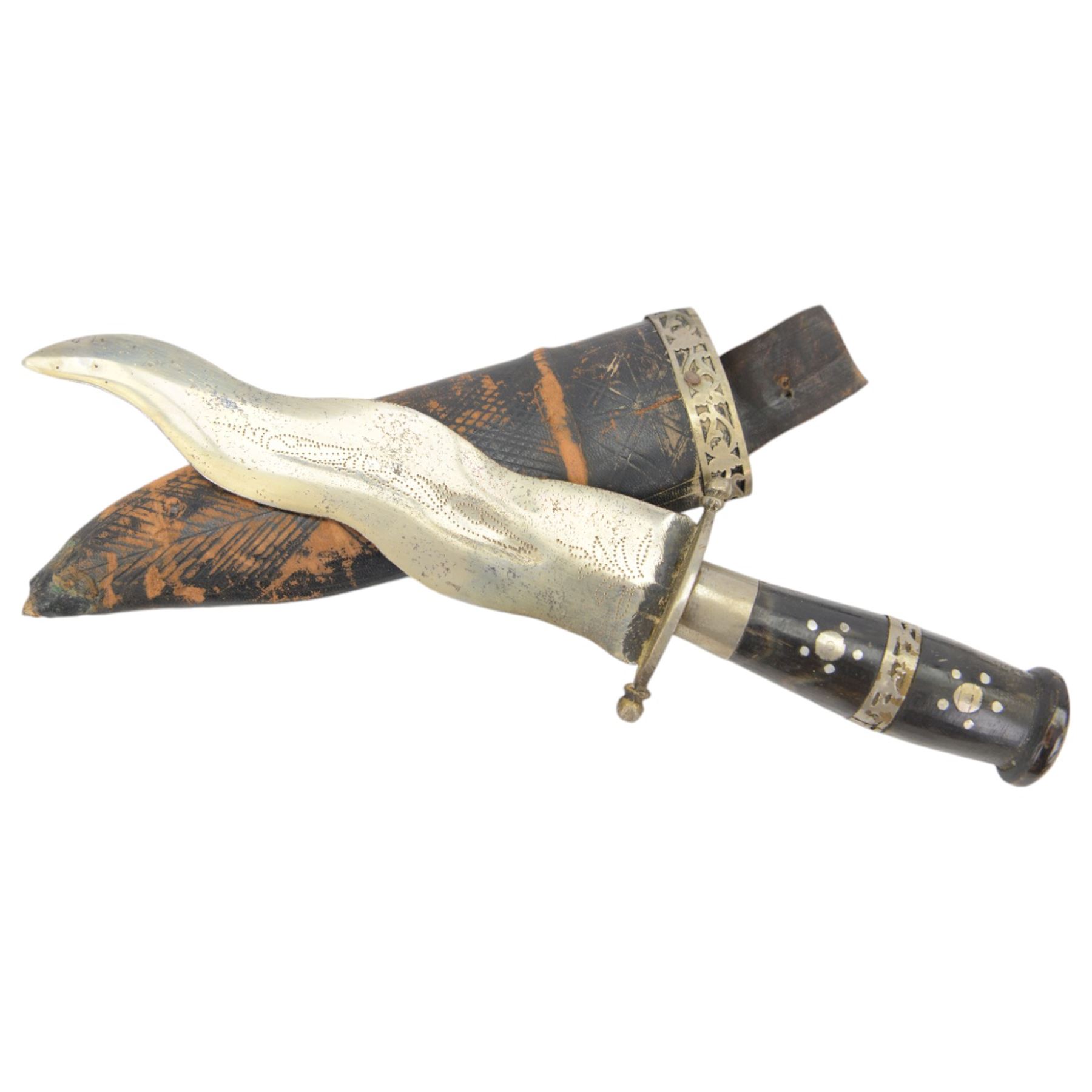 Gurkha Kukri knife, together with two indian knives 