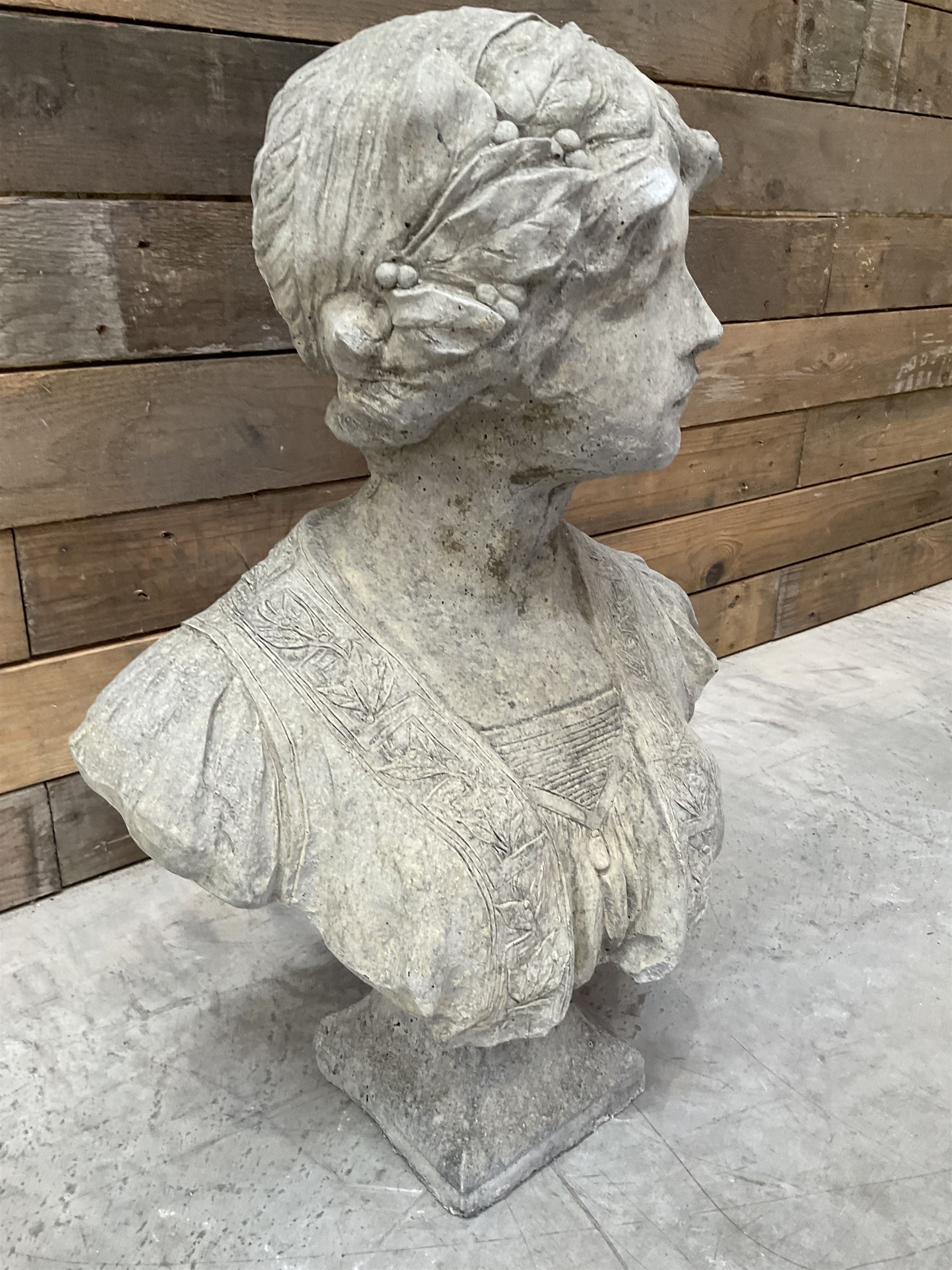 Victorian design cast bust depicting Marie-Anne