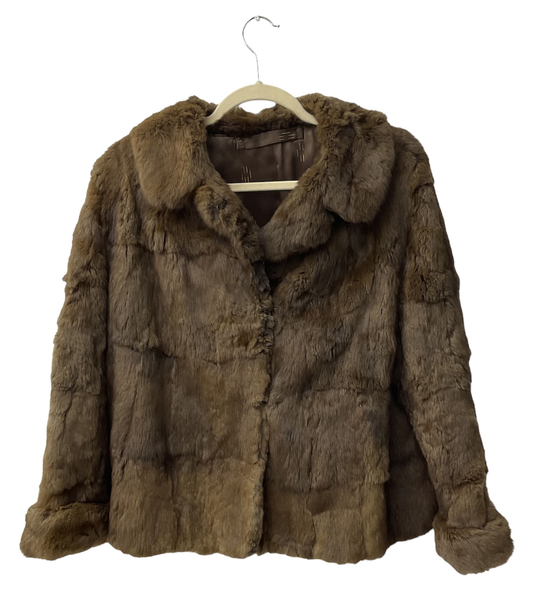 Ladies short rabbit fur jacket, with silk lining  