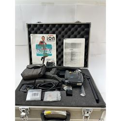 Canon Ion Still Video Camera RC-260, serial no. 10034061, in silver flight case with accessories 